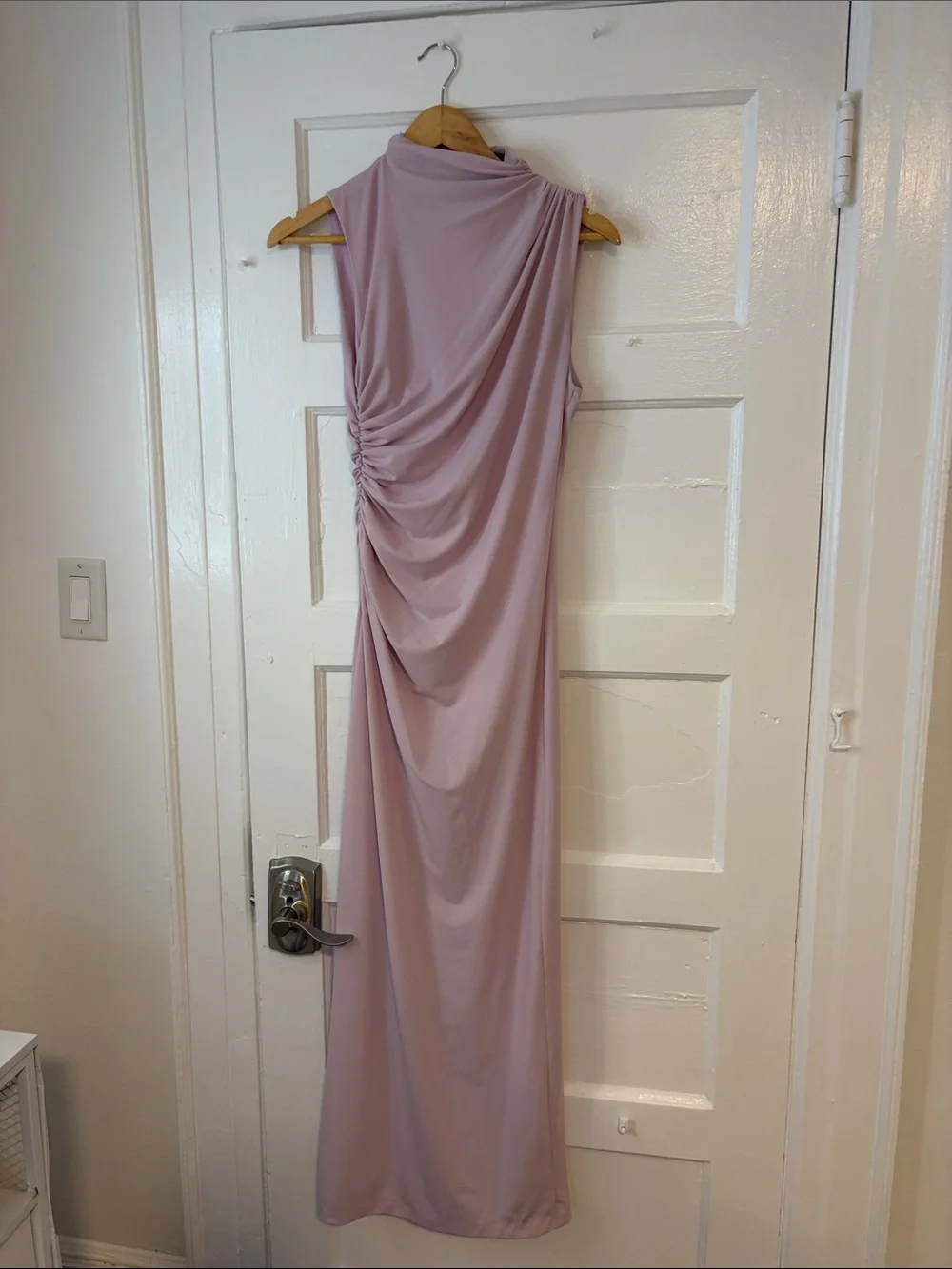 Zara lilac Draped midi dress
